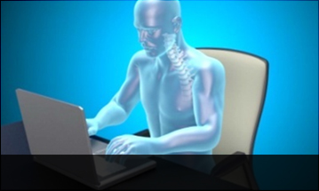 잠실자생한방병원 목질환 VDT증후군-정상적인 사람의 컴퓨터 하는 모습입니다.